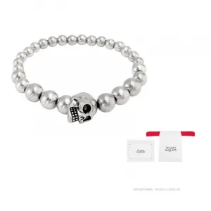 Браслет с черепом из бисера Alexander McQueen