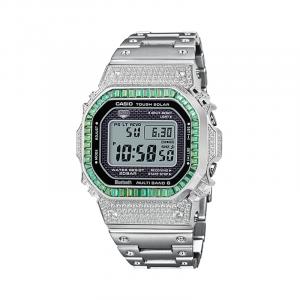 Часы Casio G-Shock Full Metal GMW-B5000 Series, сталь, арт. GMW-B5000D-1, серебро/зеленый