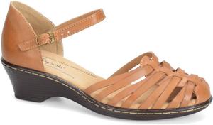 Сандалии для женщин, верх из кожи, регулируемый ремешок на щиколотке Comfortiva, Lt. Tan