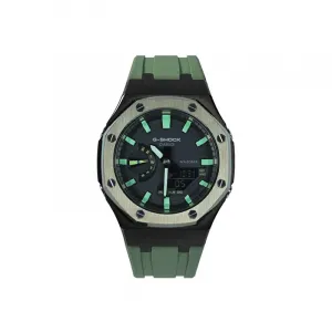 CASIO Часы Unisex Liquid Crystal/Analog Dual Display Series 48.8mm Green Watch, The Wizard of Oz