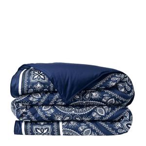 Пододеяльник Lands' End Supima из хлопкового сатина с принтом, цвет Navy Square Paisley
