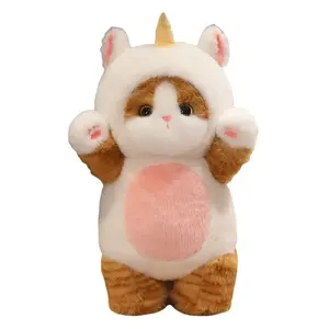Милые трансформирующиеся цветочные кошки плюшевые куклы высота 35см/50см TLXT, Unicorn Flower Cat