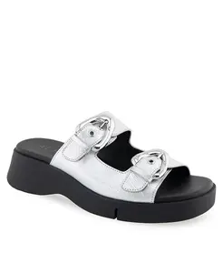 Женские сандалии Faith на платформе с круглым носком Aerosoles, серебряный