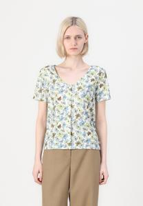 Блуза PRINTED BUTTON TOM TAILOR DENIM, мультиколор