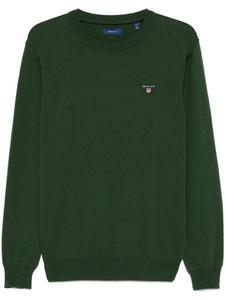 Gant свитер с круглым вырезом, зеленый