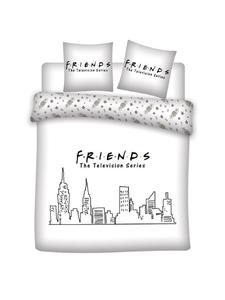 Комплект постельного белья Друзья: пододеяльник 240x220 см и 2 пододеяльника белого цвета COFI 1453, 240 x 220 см