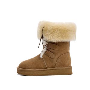 ST&SAT Женские короткие снежные ботинки устойчивые к истиранию коричневые, цвет Brown