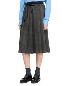 Юбка плиссе с пайетками Sandro, серый