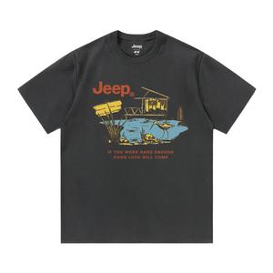 Футболка для школьников с круглым вырезом Moderate Jeep, темно-серый