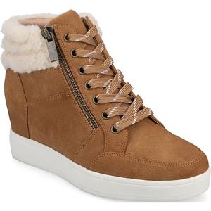 Высокие кроссовки Clarity на танкетке Journee, цвет cognac