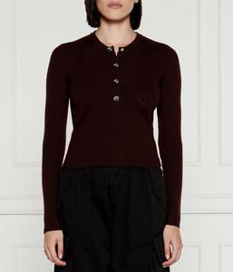 Свитер женский Pinko на пуговицах, коричневый