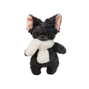 Мягкая игрушка немецкий котенок плюшевая кукла высота 37см LEVENKENESS, черный