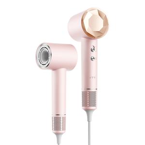 Фен 1600W высокая мощность быстрая сушка, для домашнего использования тихий, бережный холодный и горячий воздух, высокоскоростной K2 VTT, розовый