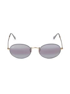 Овальные солнцезащитные очки 54MM Ray-Ban, цвет Gold Grey