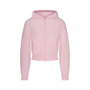 Толстовка SKIMS Cotton Jersey Zip Up, розовый