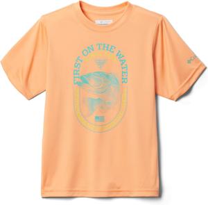 Футболка Columbia Boys' Y Terminal Tackle PFG First on Water Ss, Bright Nectar/Bass