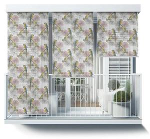 Рулонные шторы Tulup Papageien und Blumen, 140x180x1 см, многоцветный