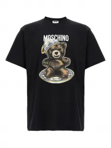Футболка с принтом Teddy Moschino, черный