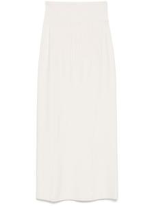 Mugler декорированная юбка миди, белый
