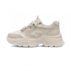 Низкие массивные кроссовки женские YANGQIYINGTAO, Ecru