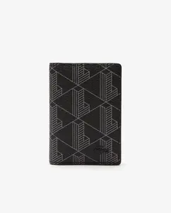 Вертикальный мужской картхолдер The Blend с многоцветным тиснением монограммы Lacoste