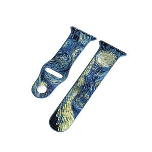 Ремешок Apple Совместимость Силиконовый Материал IBOANN, Звёздное Небо (Одиночная пластина с ремешком)