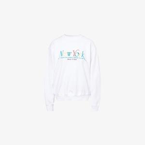 Спортивный свитшот Sporty & Rich NY 94 из хлопкового джерси, белый