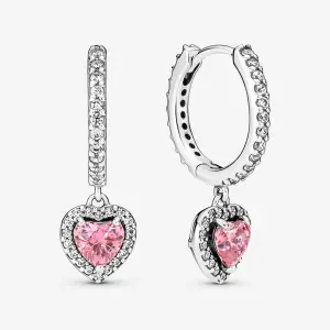 Серьги Pandora Sparkling Halo Heart, серебро