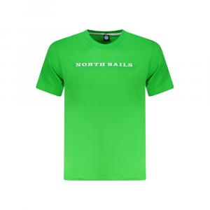 Зеленая хлопковая мужская футболка North Sails