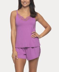 Женский пижамный комплект Desiree с коротким рукавом: майка и шорты Felina, Iris Orchid