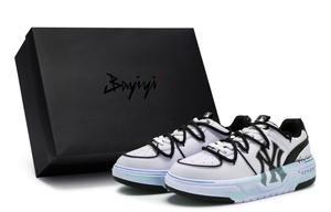 Ченки Лайнер Скейтборд обувь Унисекс Лоу топ Черный MLB, Синий Черный