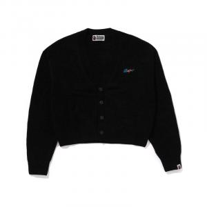 Топ  Logo Embroidery Cardigan A BATHING APE, черный