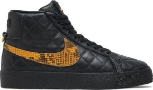 Кроссовки Nike Supreme x Zoom Blazer Mid QS SB 'Black Snakeskin', черный