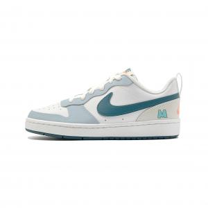 Nike Court Borough 2 Mist Shadow синтетическая кожа нескользящие устойчивые к истиранию низкие детские скейтбординг кроссовки