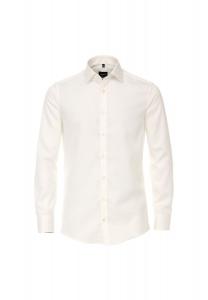 Мужская деловая рубашка с удлиненными рукавами, 72 см, однотонная, современного кроя Venti, цвет Weißbeige