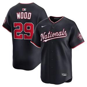 Мужская джерси James Wood Washington Nationals Alternate Limited в цвете navy Nike