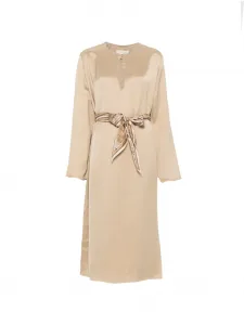 Миди-платье с вырезом каплей Zimmermann, бежевый