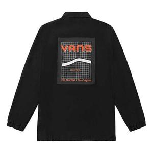 Куртка Vans Back Printing Long Sleeves lapel Jacket Couple Style Black VN0A5H8OBLK, черный