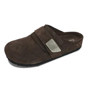 Сандалии с пробковой подошвой, устойчивые к истиранию, с закрытым носком, унисекс, мокко Zuogedu, Mocha