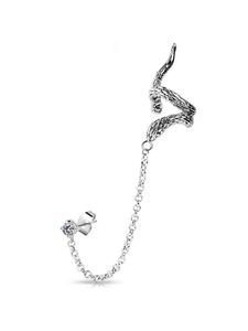 Bungsa Серебряная серьга-кафф