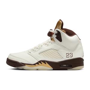 Кроссовки женские Nike Air Jordan 5 Golden Ticket, кремовый/золотой