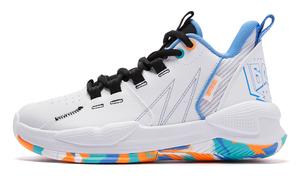 Амортизирующие противоскользящие и износостойкие низкие баскетбольные кроссовки женские Atomic Green QIAODAN, Jordan White Atomic Green