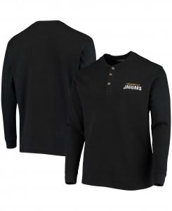 Мужская черная футболка с длинным рукавом jacksonville jaguars maverick thermal henley Dunbrooke, черный