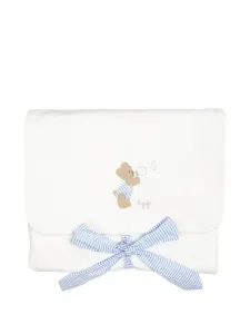 Полотенце с полосками и медведем Il Gufo, белый