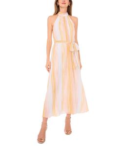 Женское длинное платье с воротником-халтером Vince Camuto, New Ivory