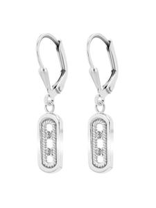 Adeliás Женские серьги из серебра 925 пробы с цирконами в серебряной оправе