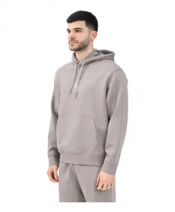 Серая толстовка с капюшоном в минималистичном стиле. Armani Exchange, коричневый