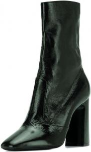 Женские ботильоны с квадратным носком, боковой молнией, классическим дизайном, эластичные, с массивным каблуком, высокой танкеткой, модные, повседневные, платьевые, размеры 4-16 США Wansseny, Green