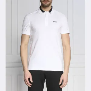 Рубашка поло узкого кроя Paule Boss, белый