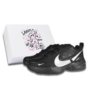 Кроссовки Air Monarch 4 Chunky унисекс с низким верхом белого цвета Nike, черный